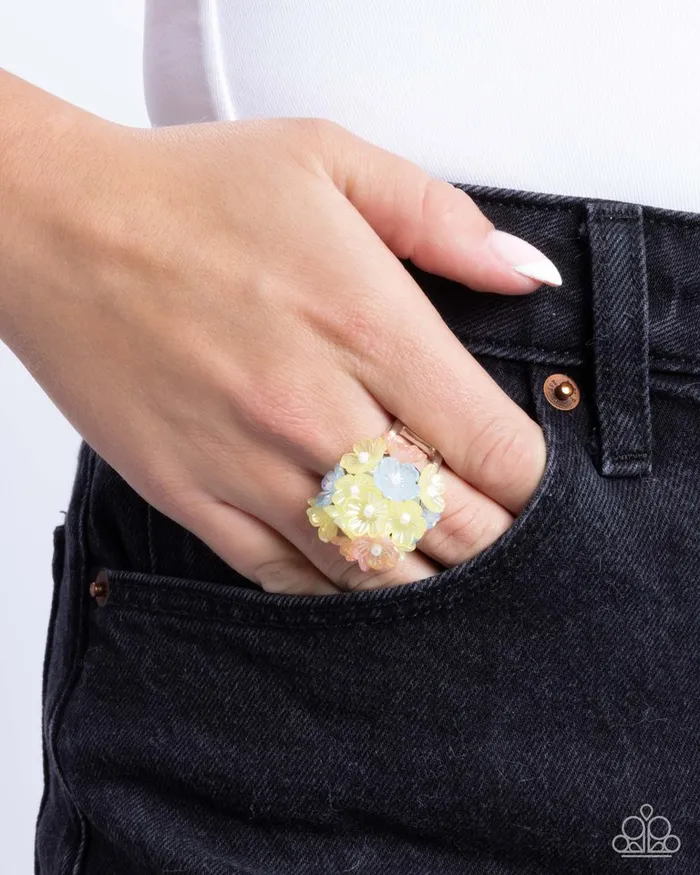 Paparazzi Ring Corsage Celebration Yellow Paparazzi Jewelry Rings