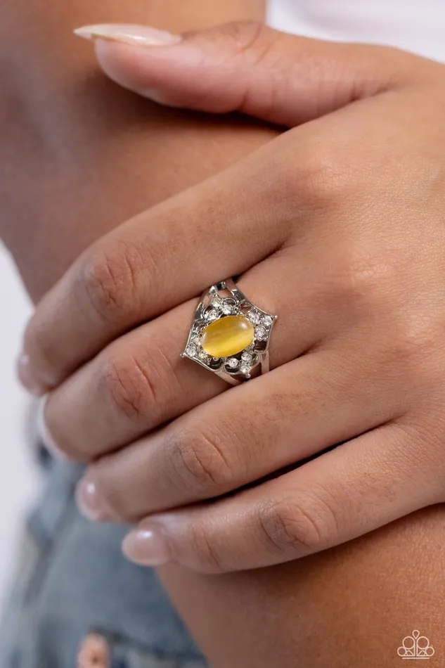 Paparazzi Ring Countdown to Countess Yellow Paparazzi Jewelry Rings
