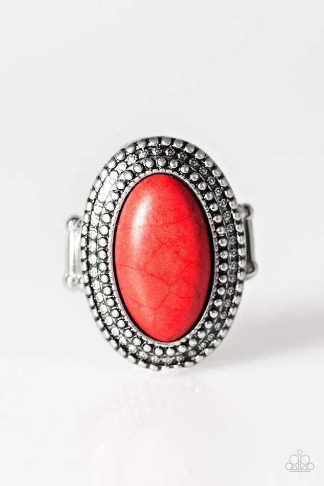 Paparazzi Ring Country Girl Chic Red Paparazzi Jewelry Rings