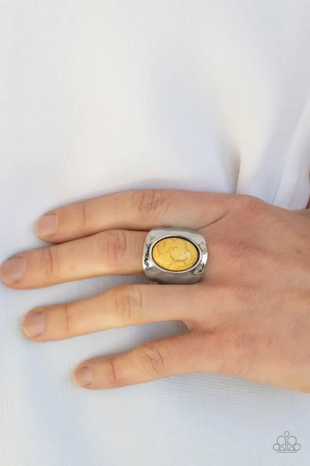 Paparazzi Ring Elemental Essence Yellow Paparazzi Jewelry Rings