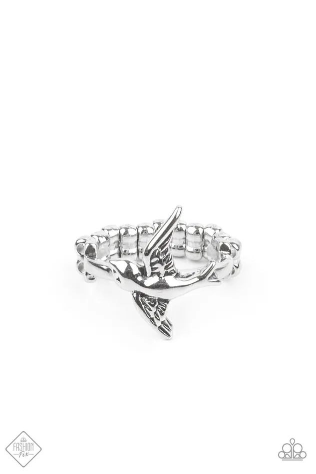 Paparazzi Ring Fashion Fix June 2021 Totally TWEETterpated Silver Paparazzi Jewelry Rings Paparazzi Ring Fashion Fix June 2021 Totally TWEETterpated Silver Paparazzi Jewelry Rings