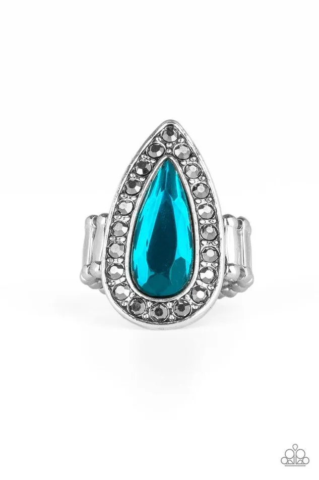 Paparazzi Ring Majestic Mayhem Blue Paparazzi Jewelry Rings