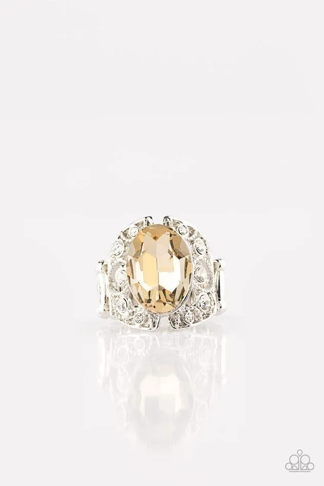 Paparazzi Ring Queen of Hustle Brown Paparazzi Jewelry Rings