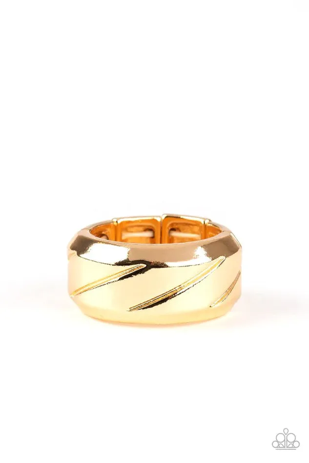 Paparazzi Ring Sideswiped Gold Paparazzi Jewelry Rings