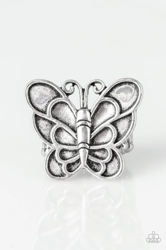 Paparazzi Ring Sky High Butterfly Silver Paparazzi Jewelry Rings Paparazzi Ring Sky High Butterfly Silver Paparazzi Jewelry Rings