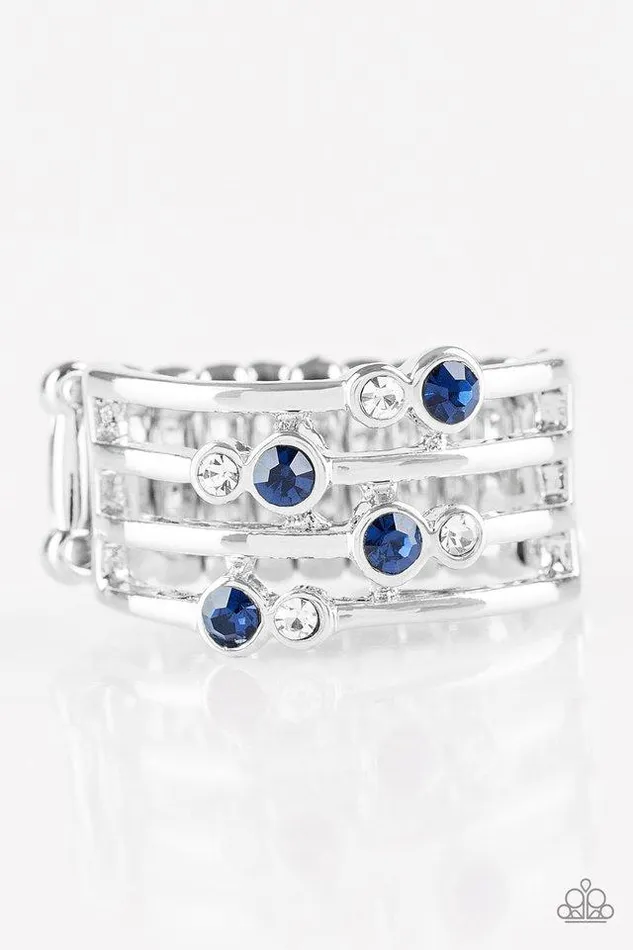 Paparazzi Ring Sparkle Showdown Blue Paparazzi Jewelry Rings
