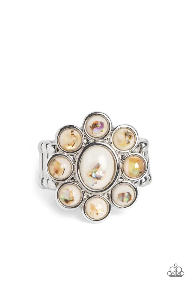 Paparazzi Ring Time to SHELLebrate White Paparazzi Jewelry Rings