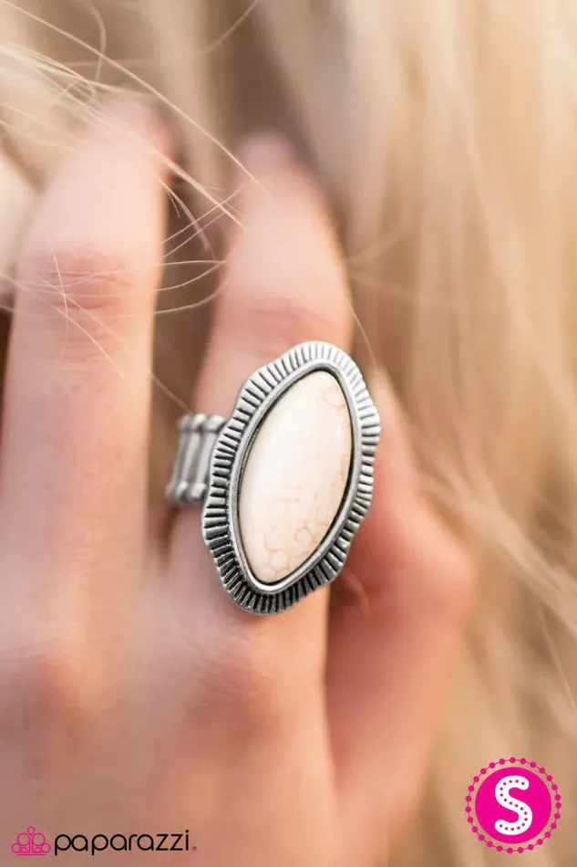 Paparazzi Ring Truth or FLARE White Paparazzi Jewelry Rings
