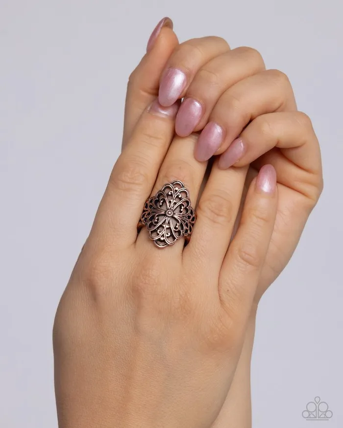 Paparazzi Ring Victorian Vanity Copper Paparazzi Jewelry Rings