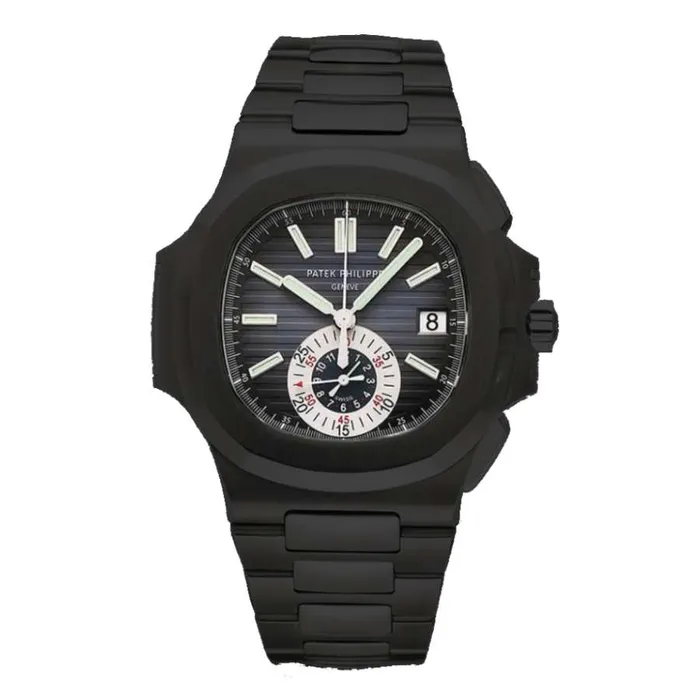 Patek Philippe Nautilus Chronograph 40th Anniversary 44mm Watch Ref 59801A014 Black Dial Black PVD Stainless Steel Bracelet Patek Philippe Bracelets Patek Philippe Nautilus Chronograph 40th Anniversary 44mm Watch Ref 59801A014 Black Dial Black PVD Stainless Steel Bracelet Patek Philippe Bracelets