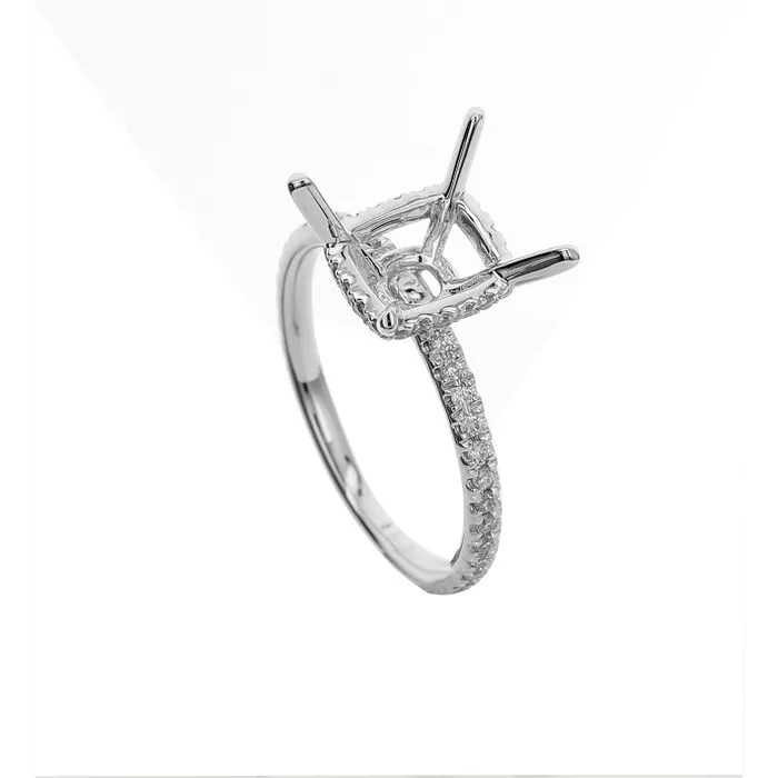 PreStyled Sets 18K White Gold Diamond Semimnt Engagement Collections