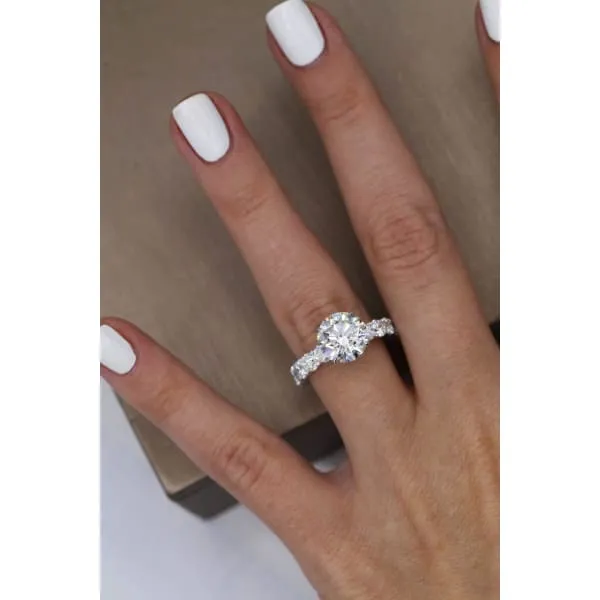 Precious 14k White Gold Engagement Ring w 552ct Diamonds Diamond Source NYC Rings