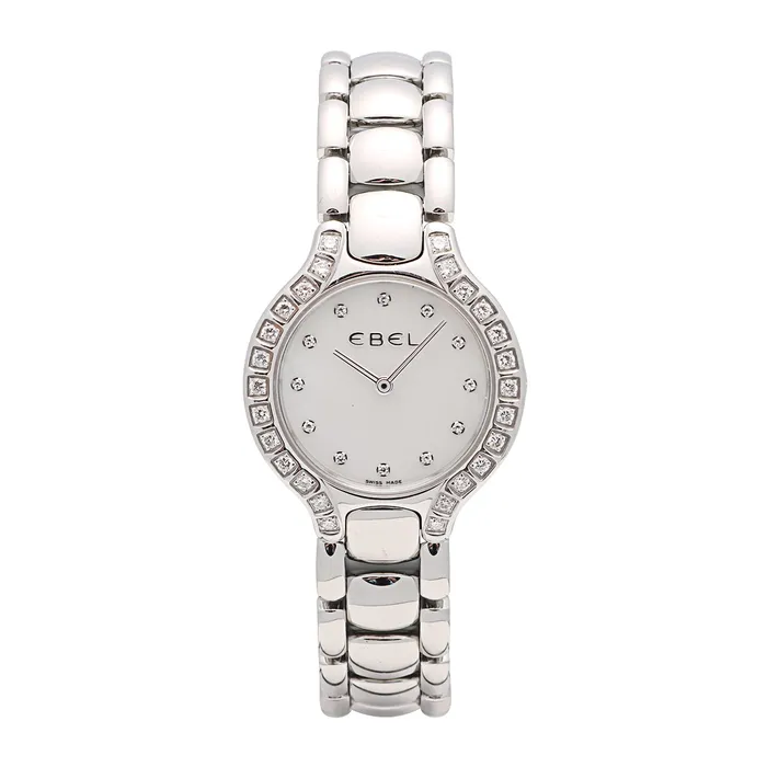 Preowned Ebel Bracelets Ebel Beluga Mini Stainless Steel MOP Dial Diamonds 25mm Quartz Preowned FINAL SALE