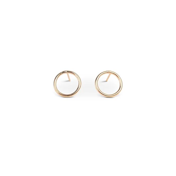 RG Earrings Gold Filled Full Moon Studs