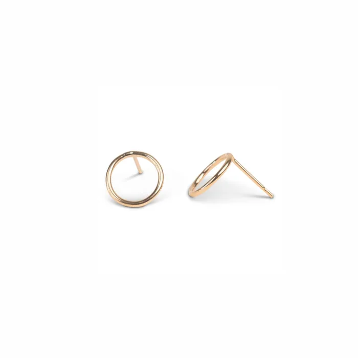 RG Earrings Gold Filled Full Moon Studs