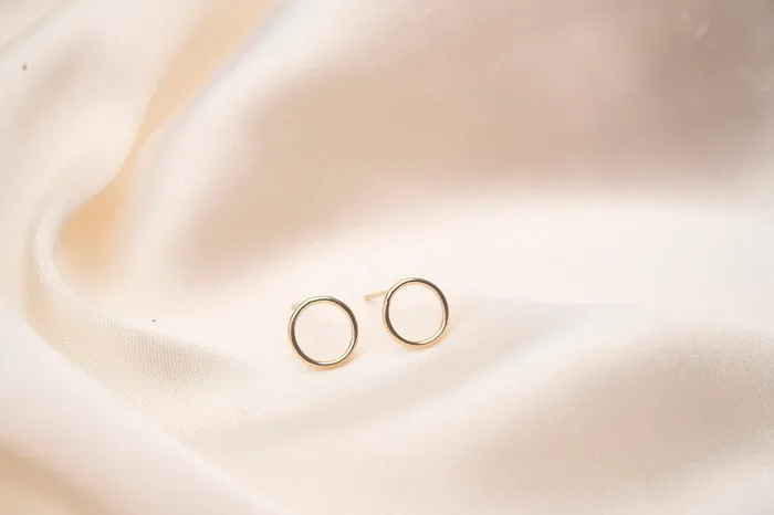 RG Earrings Gold Filled Full Moon Studs