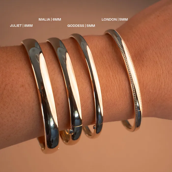 RG PreStyled Sets Gold Filled Malia Bangle 6mm