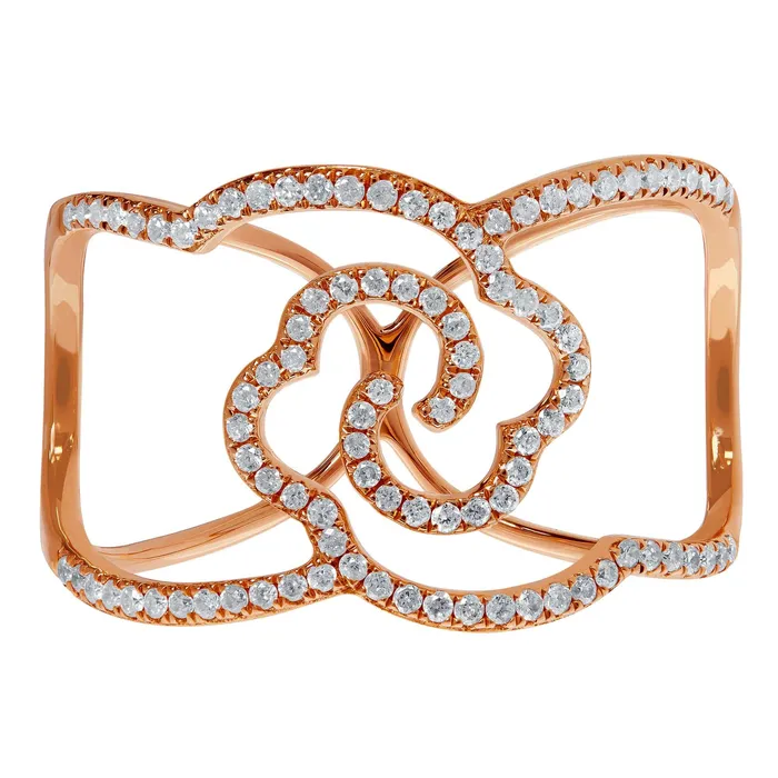 Rings CJ Charles Jewelers 18kt Rose Gold Floral Motif Ring