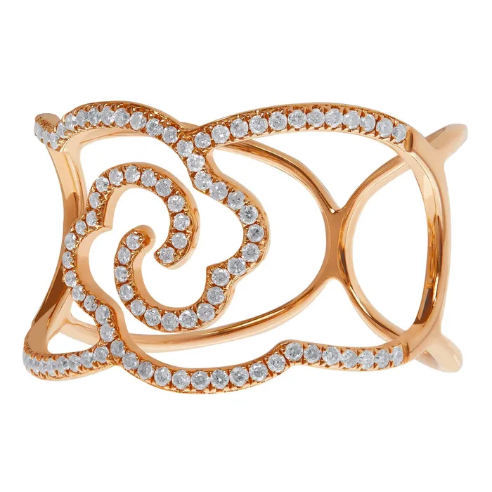 Rings CJ Charles Jewelers 18kt Rose Gold Floral Motif Ring