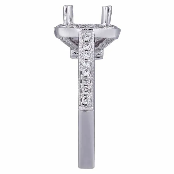 Rings Diamond Source NYC Classic elegant halo setting 18k white gold ring with 44ctw diamonds KR08665XD150
