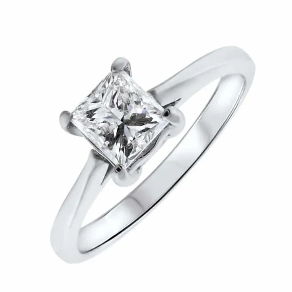 Rings Diamond Source NYC Solitaire engagement ring with 101ct Princess cut ENG12500