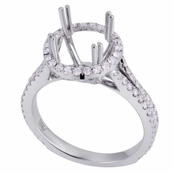 Rings Luxury modern halo setting 18k white gold ring with 60ctw diamonds KR12470XD200 Diamond Source NYC Rings Luxury modern halo setting 18k white gold ring with 60ctw diamonds KR12470XD200 Diamond Source NYC