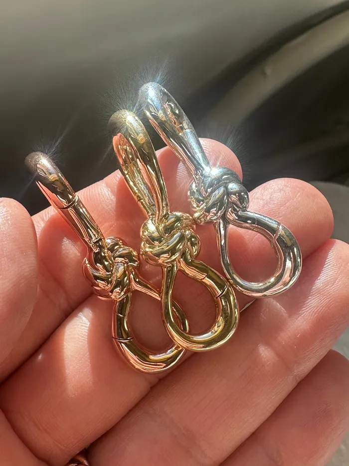 Rings Marla Aaron Marla Aaron Silver True Lovers Knot Lock