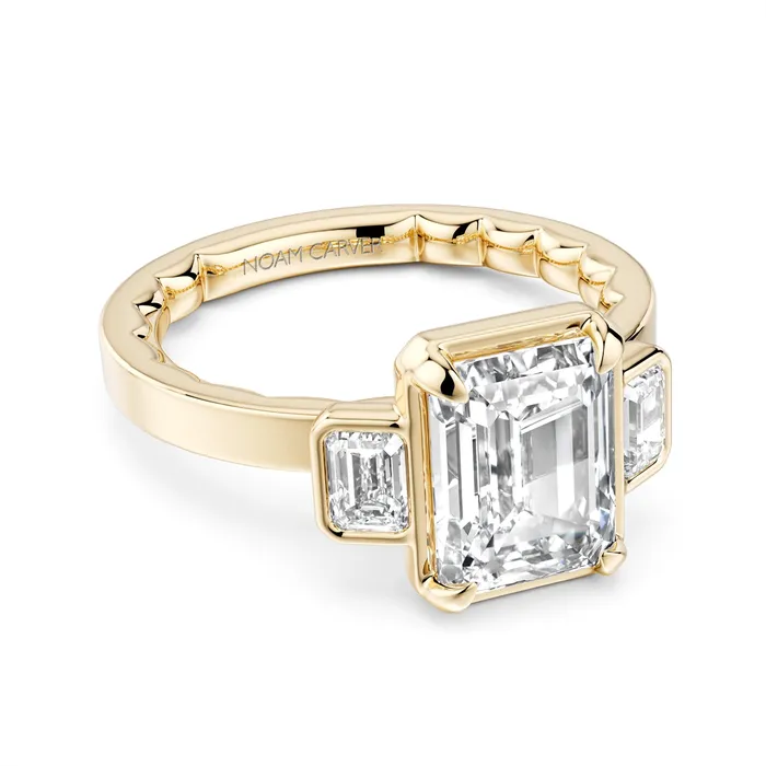 Rings Noam Carver 14K Yellow Gold Diamond 3Stone Ring