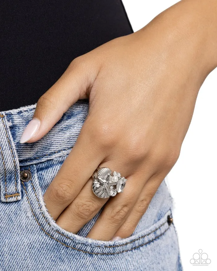 Rings Paparazzi Jewelry Paparazzi Ring Beachy Bevvy White