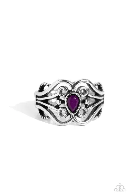 Rings Paparazzi Jewelry Paparazzi Ring Beautifully BEADazzled Purple