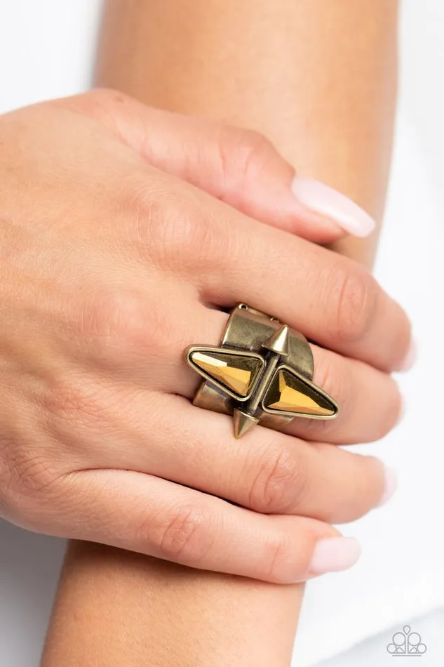 Rings Paparazzi Jewelry Paparazzi Ring Combustible Compass Brass