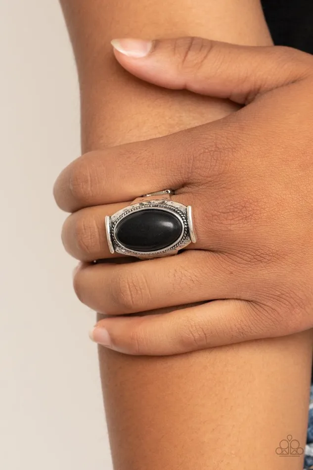 Rings Paparazzi Jewelry Paparazzi Ring Desert Healer Black