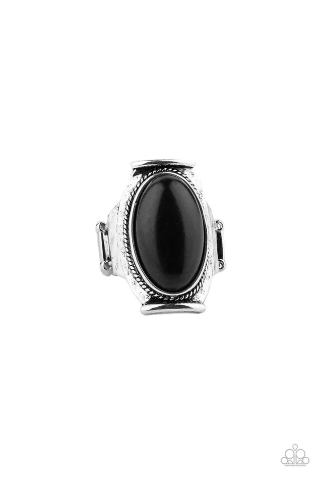 Rings Paparazzi Jewelry Paparazzi Ring Desert Healer Black Rings Paparazzi Jewelry Paparazzi Ring Desert Healer Black