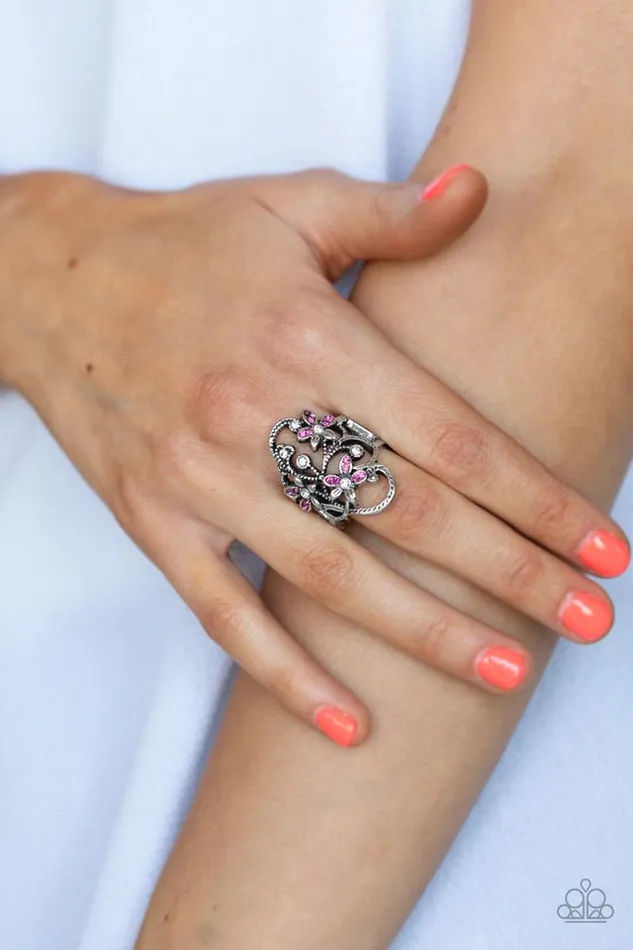 Rings Paparazzi Jewelry Paparazzi Ring Flirtatiously Flowering Pink