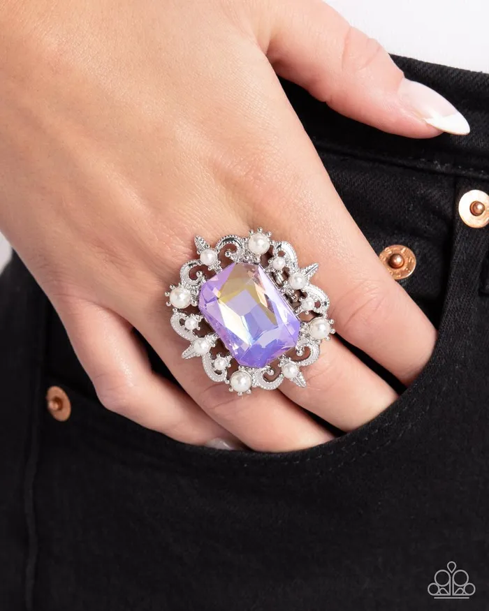 Rings Paparazzi Jewelry Paparazzi Ring Framed Flourish Purple