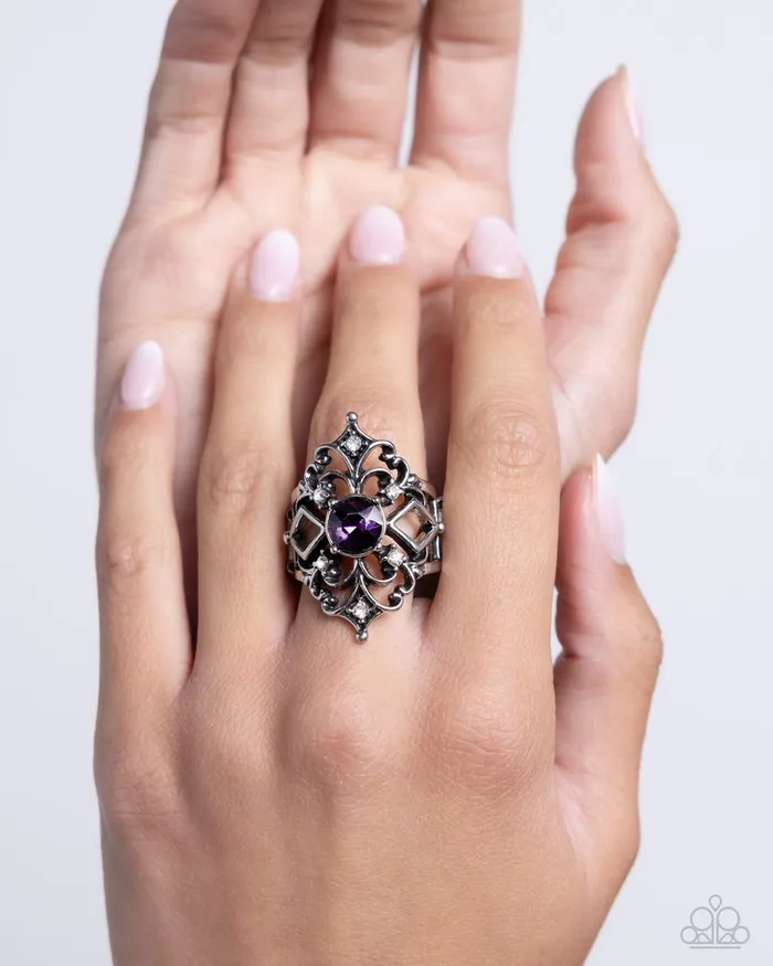 Rings Paparazzi Jewelry Paparazzi Ring Iconic Insignia Purple