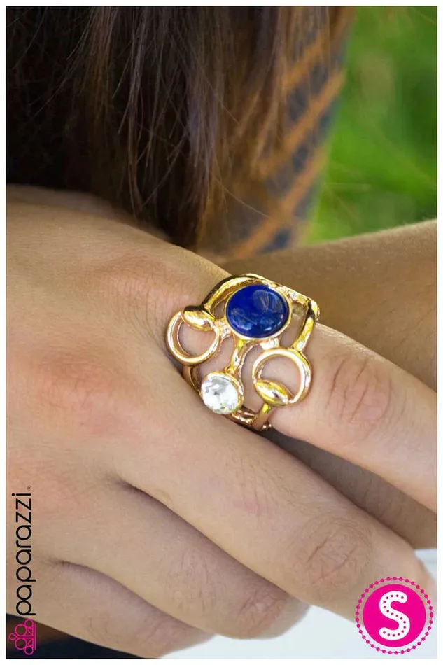 Rings Paparazzi Jewelry Paparazzi Ring In a Round About Way Blue