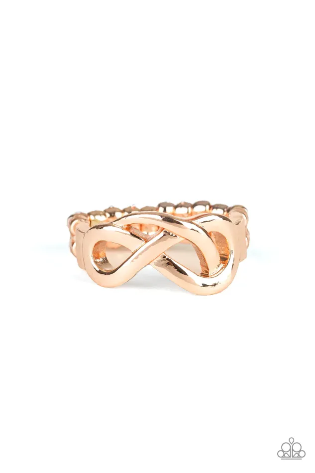Rings Paparazzi Jewelry Paparazzi Ring Infinitely Industrial Rose Gold