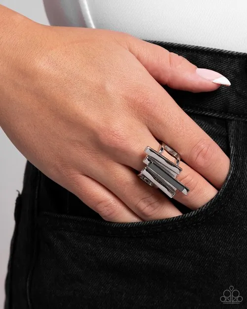 Rings Paparazzi Jewelry Paparazzi Ring Linear Loot Silver