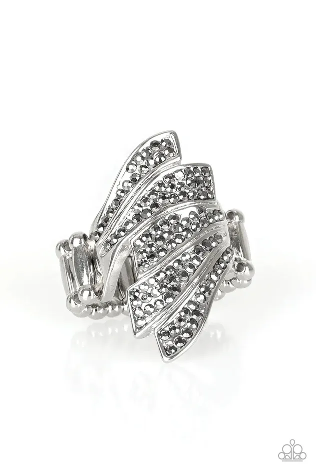Rings Paparazzi Jewelry Paparazzi Ring Majestically Monte Carlo Silver