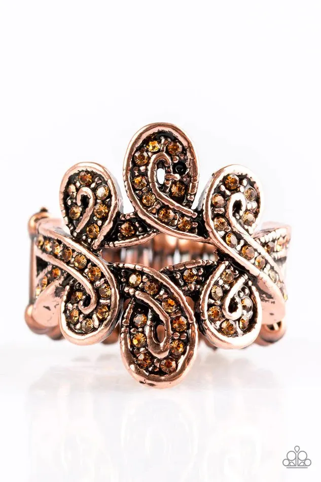 Rings Paparazzi Jewelry Paparazzi Ring Red Carpet Cabaret Copper