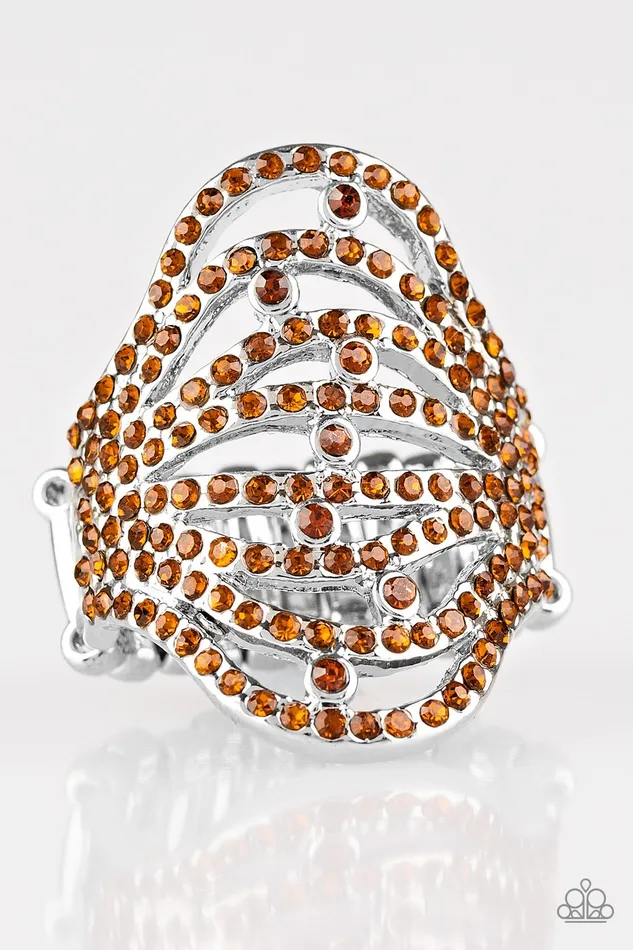Rings Paparazzi Jewelry Paparazzi Ring Stratospheric Brown