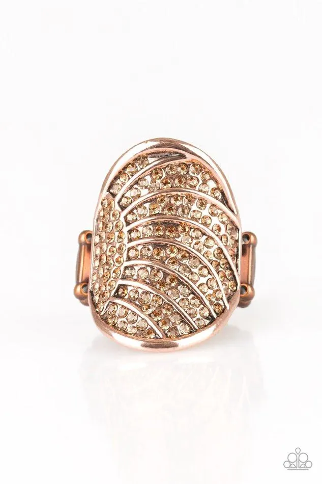 Rings Paparazzi Ring Dazzle Daze Copper Paparazzi Jewelry