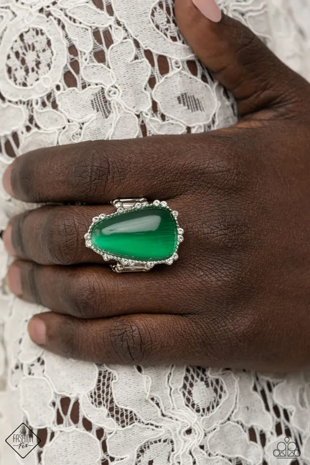 Rings Paparazzi Ring Fashion Fix March 2021 Newport Nouveau Green Paparazzi Jewelry