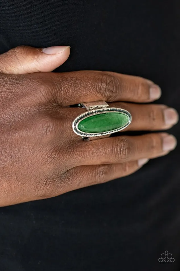 Rings Paparazzi Ring Stone Mystic Green Paparazzi Jewelry