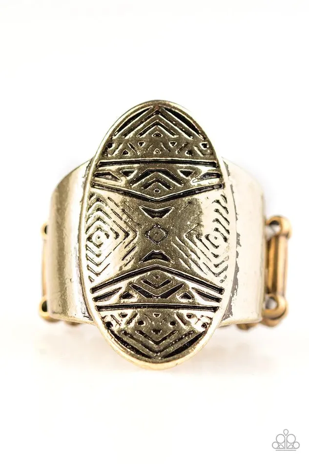 Rings Paparazzi Ring Tiki Tahiti Brass Paparazzi Jewelry