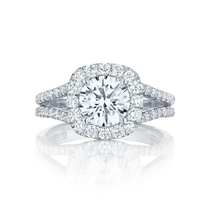 Rings Tacori Tacori Petite Crescent 18K White Gold Diamond Ring