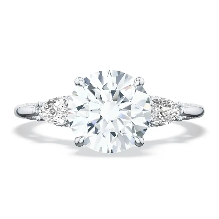 Rings Tacori Tacori Simply Tacori Platinum Diamond Ring Marquise Sides