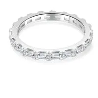 Rings Wedding Bands 14K White Gold Baguette Diamond Eternity Band