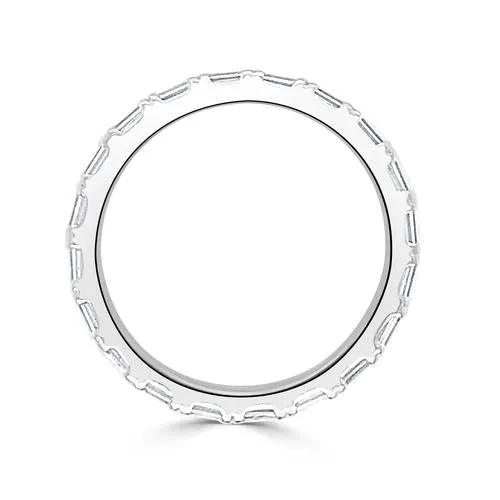 Rings Wedding Bands 14K White Gold Baguette Diamond Eternity Band